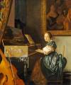 Vermeer: Seated at a Virginal