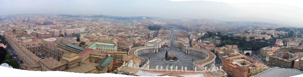 サンピエトロ寺院のクーポラからの眺め(パノラマ)